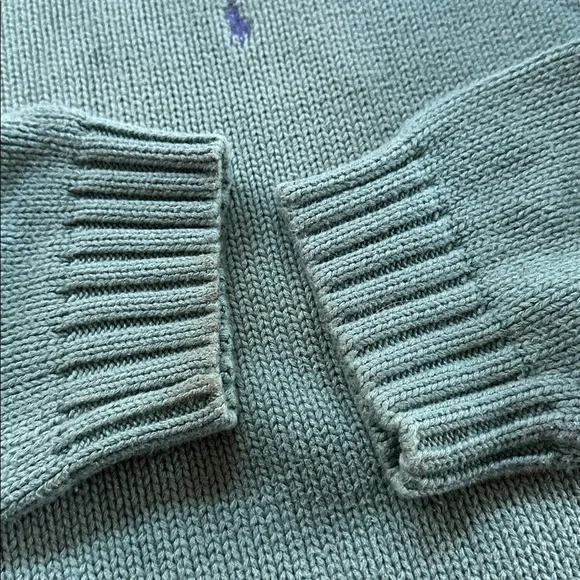 Vintage green Ralph Lauren 100% cotton knit sweater - Picture 4 of 6